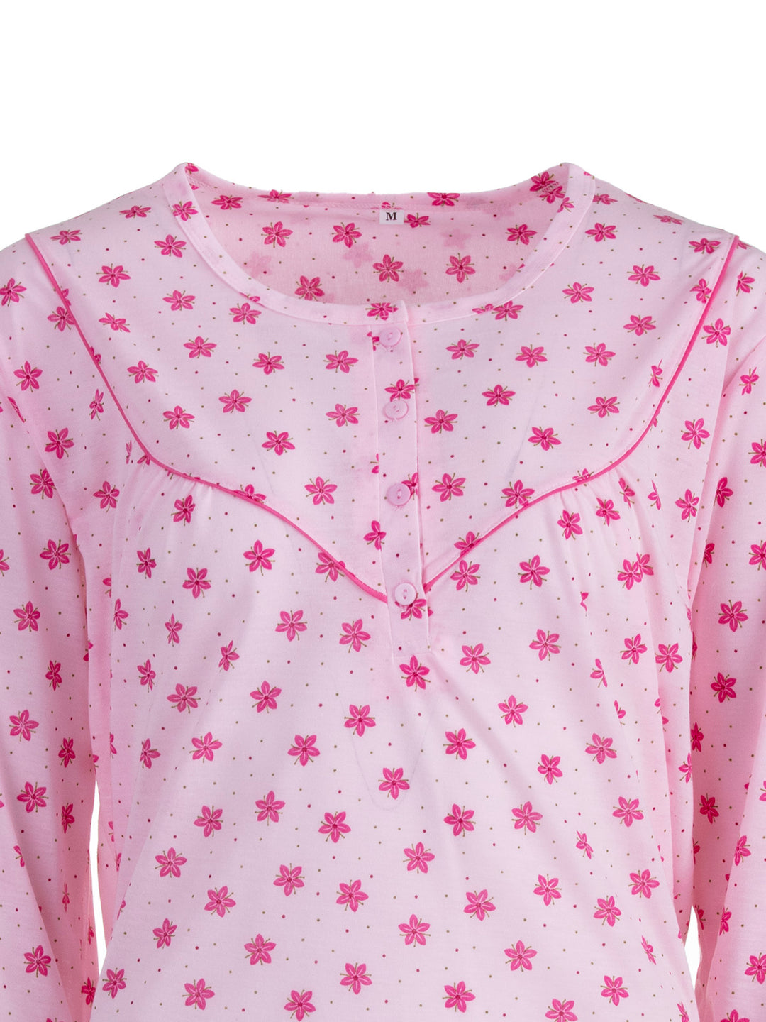 Long-sleeved nightgown - blossoms M-2XL