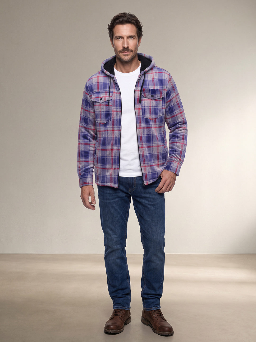 Thermojacke Herren Kapuze - Henrik Karo Hemdjacke Grau