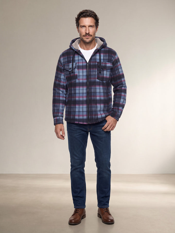 Thermojacke Herren Kapuze - Henrik Karo Hemdjacke Hellblau