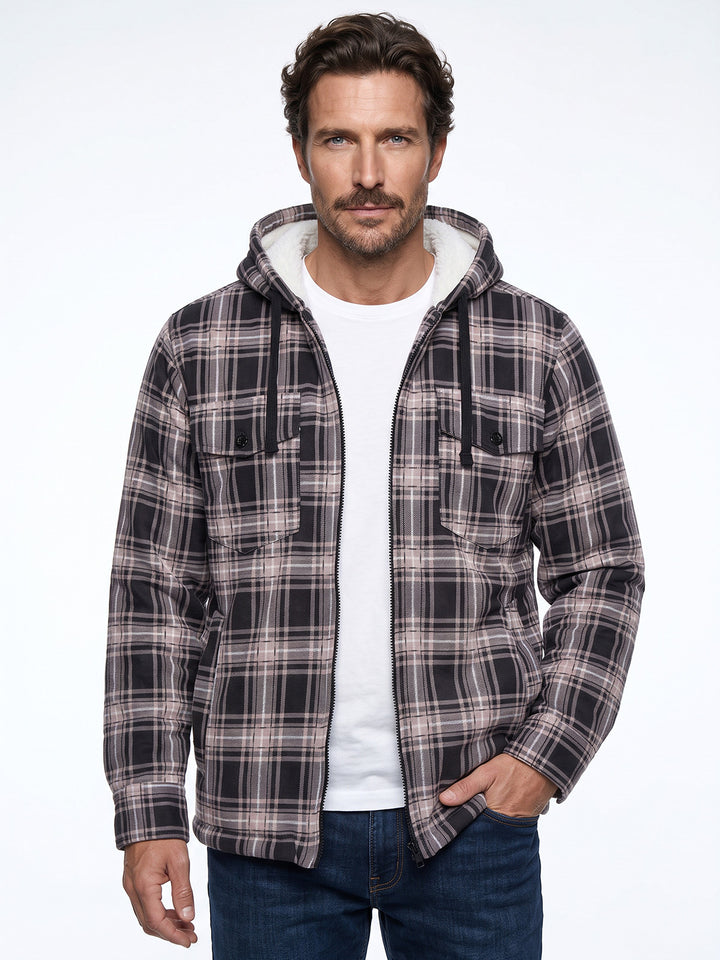 Thermojacke Herren Kapuze - Henrik Karo Hemdjacke Beige