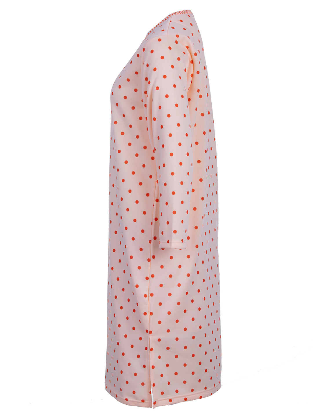 Thermal nightgown - long sleeve dots