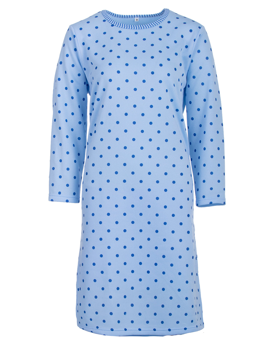 Thermal nightgown - long sleeve dots