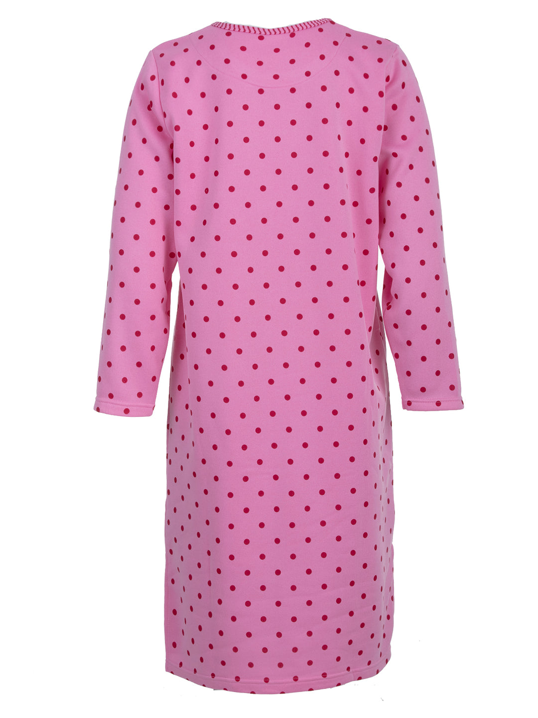 Thermal nightgown - long sleeve dots