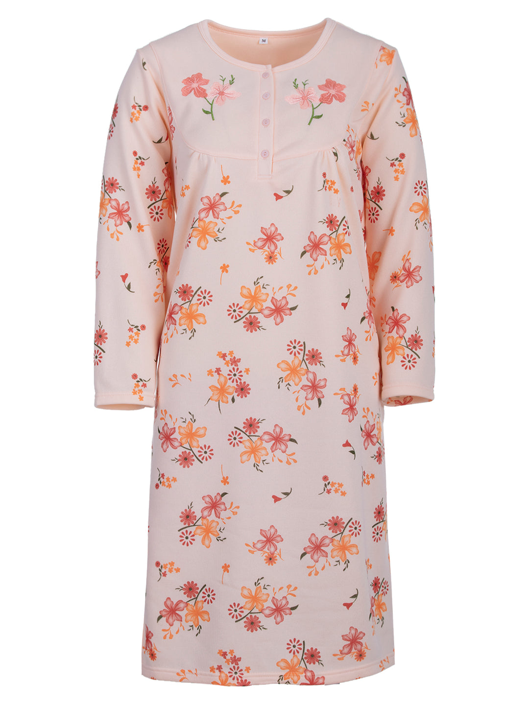 Thermal nightgown - floral print