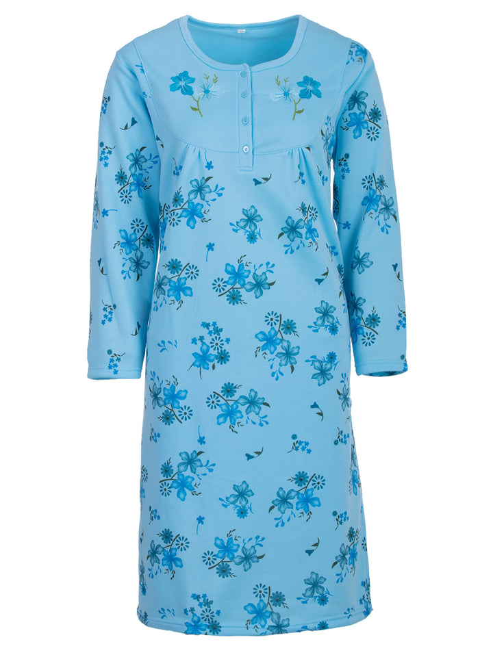 Thermal nightgown - floral print