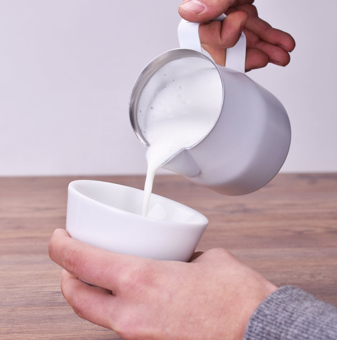 Milk jug latte art white