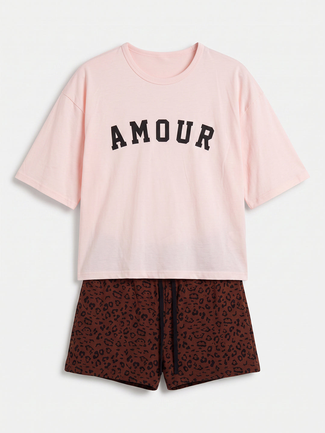 Pyjama Set Shorty - Courtney Love Oversized 1/2 Sleeve Solid