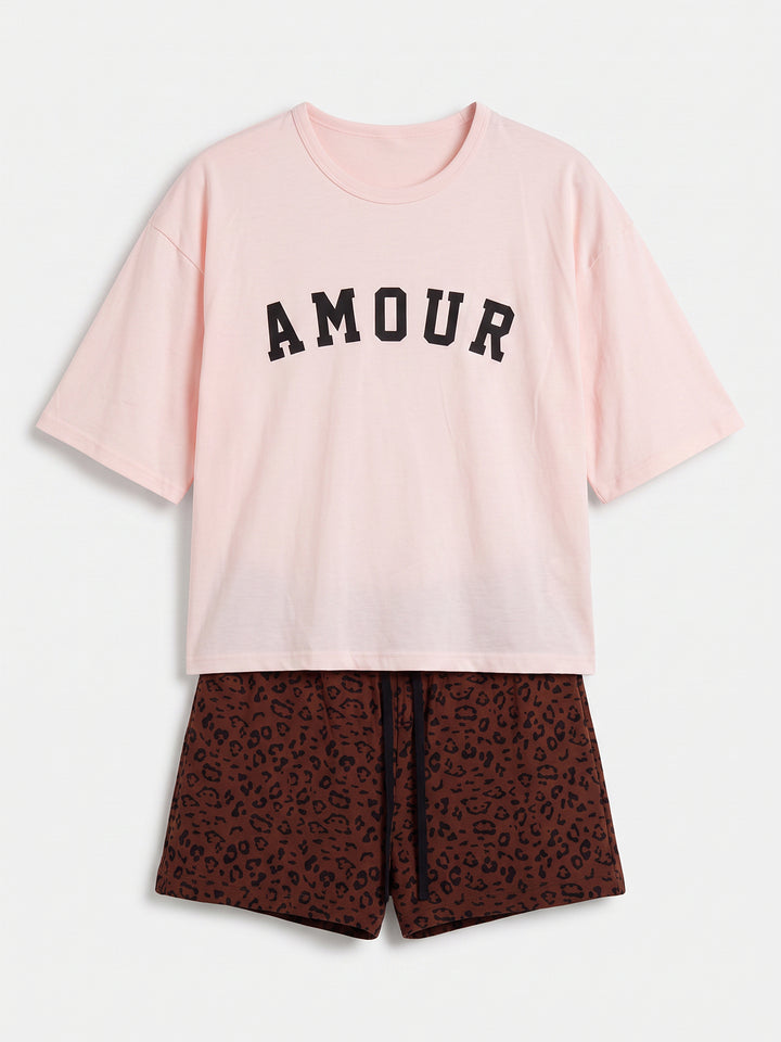 Pyjama Set Shorty - Courtney Love Oversized 1/2 Sleeve Solid