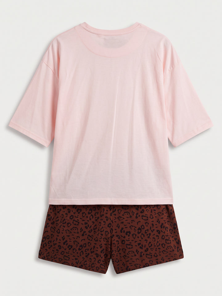 Pyjama Set Shorty - Courtney Love Oversized 1/2 Sleeve Solid