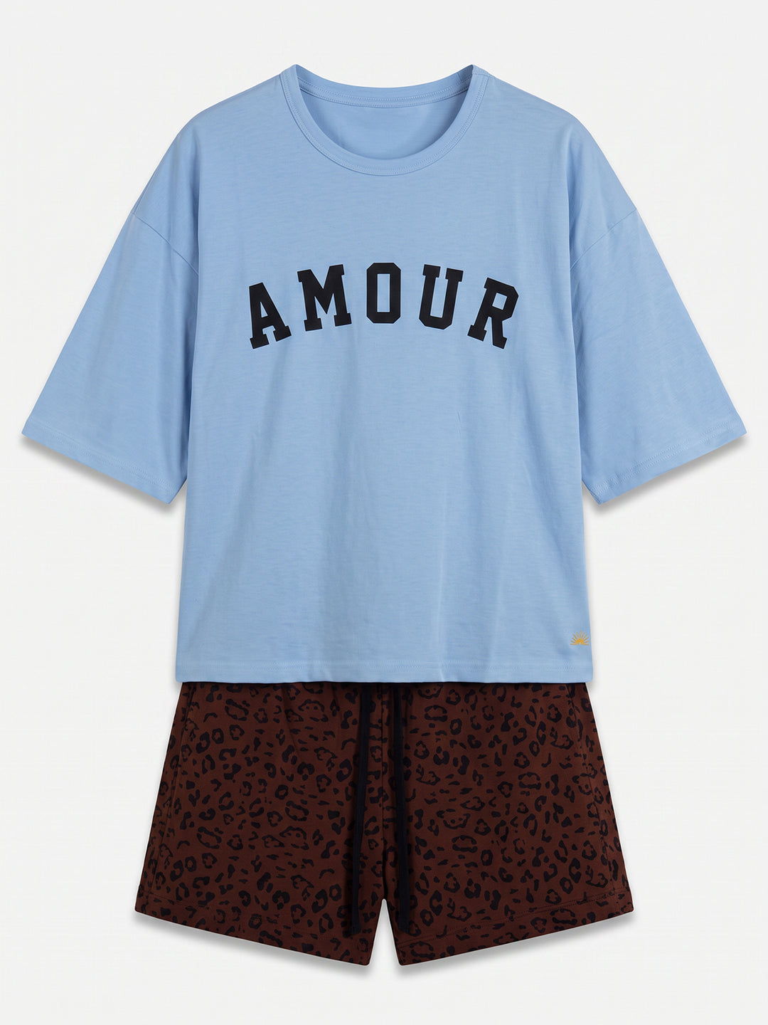 Pyjama Set Shorty - Courtney Love Oversized 1/2 Sleeve Solid