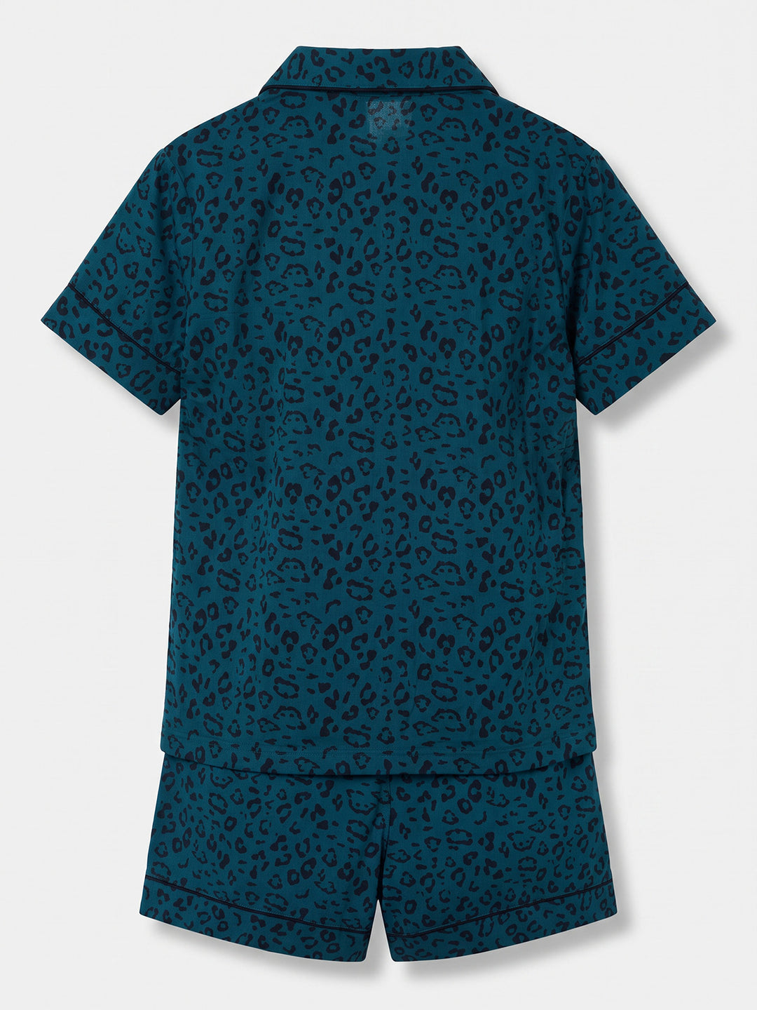 Pyjama Set Shorty - Kate Leo mit Kragen und Knopfleiste