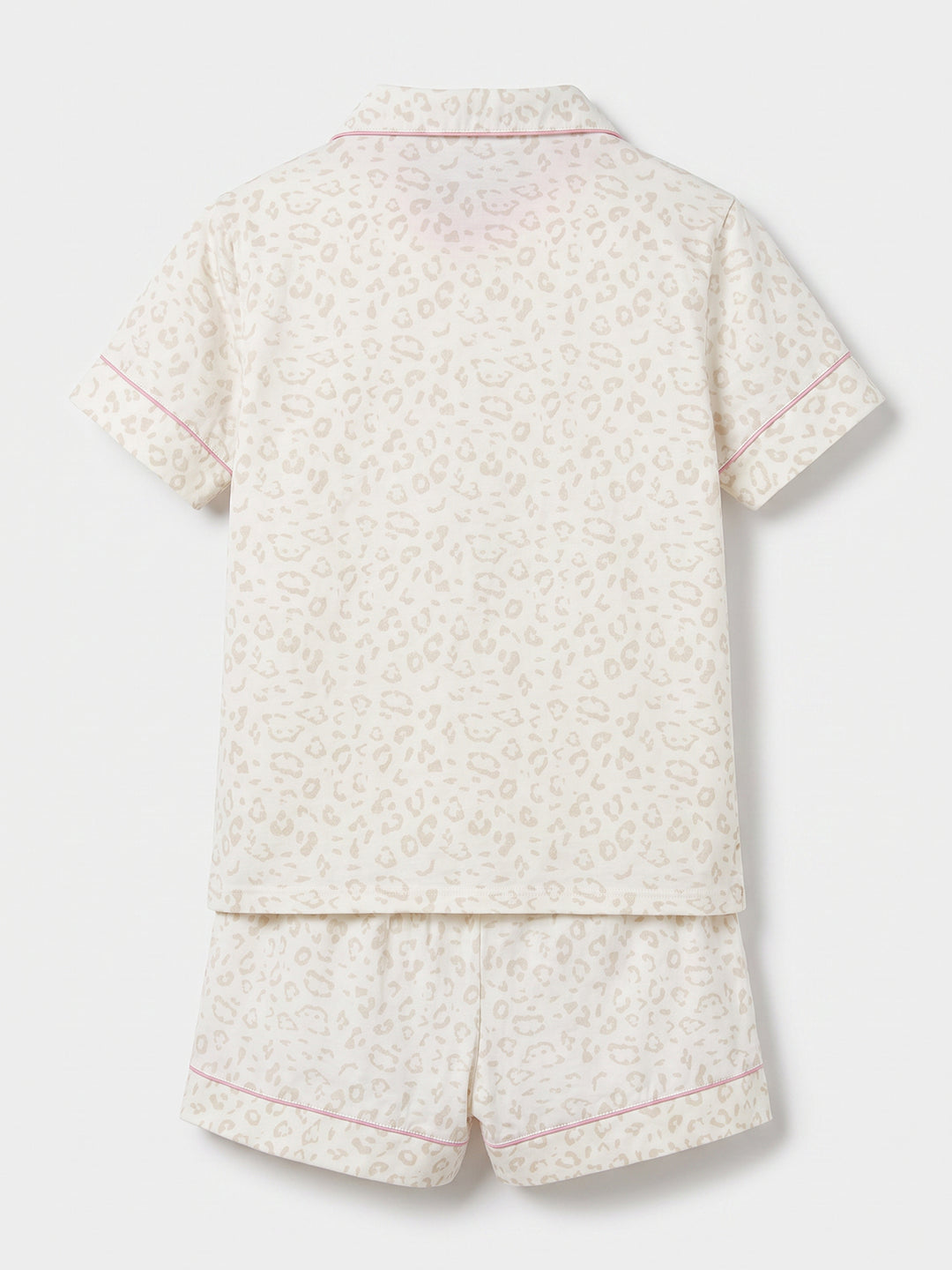 Pyjama Set Shorty - Kate Leo mit Kragen und Knopfleiste