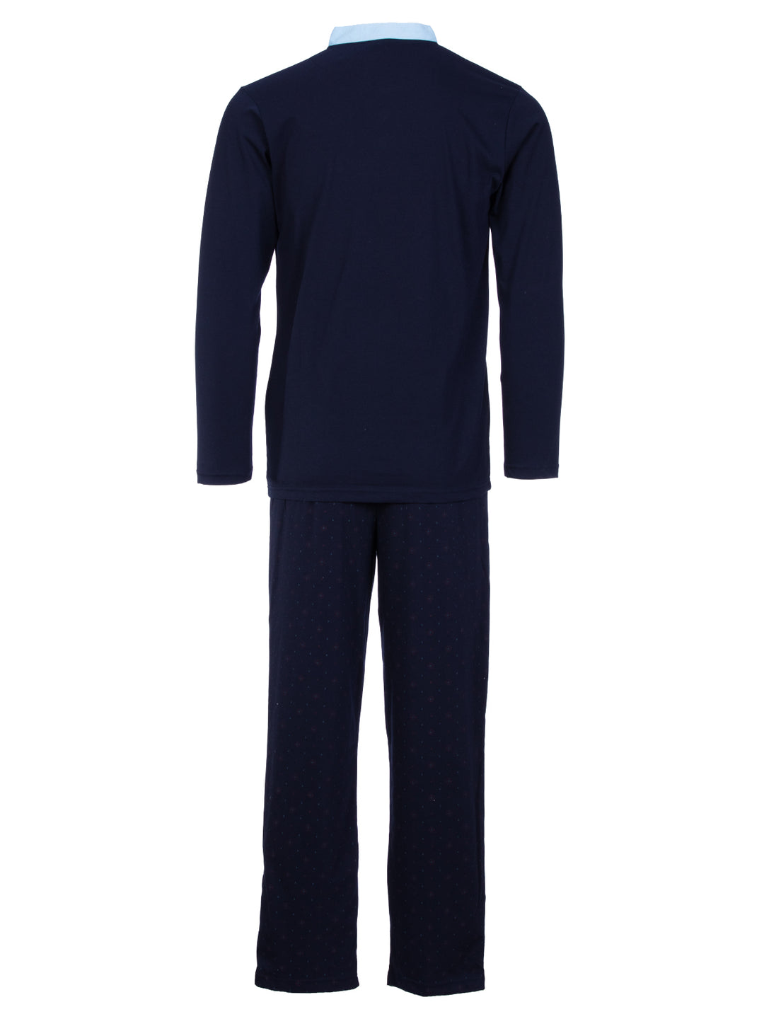 Pyjama Langarm - Bruno Stehkragen Uni gemusterte Hose