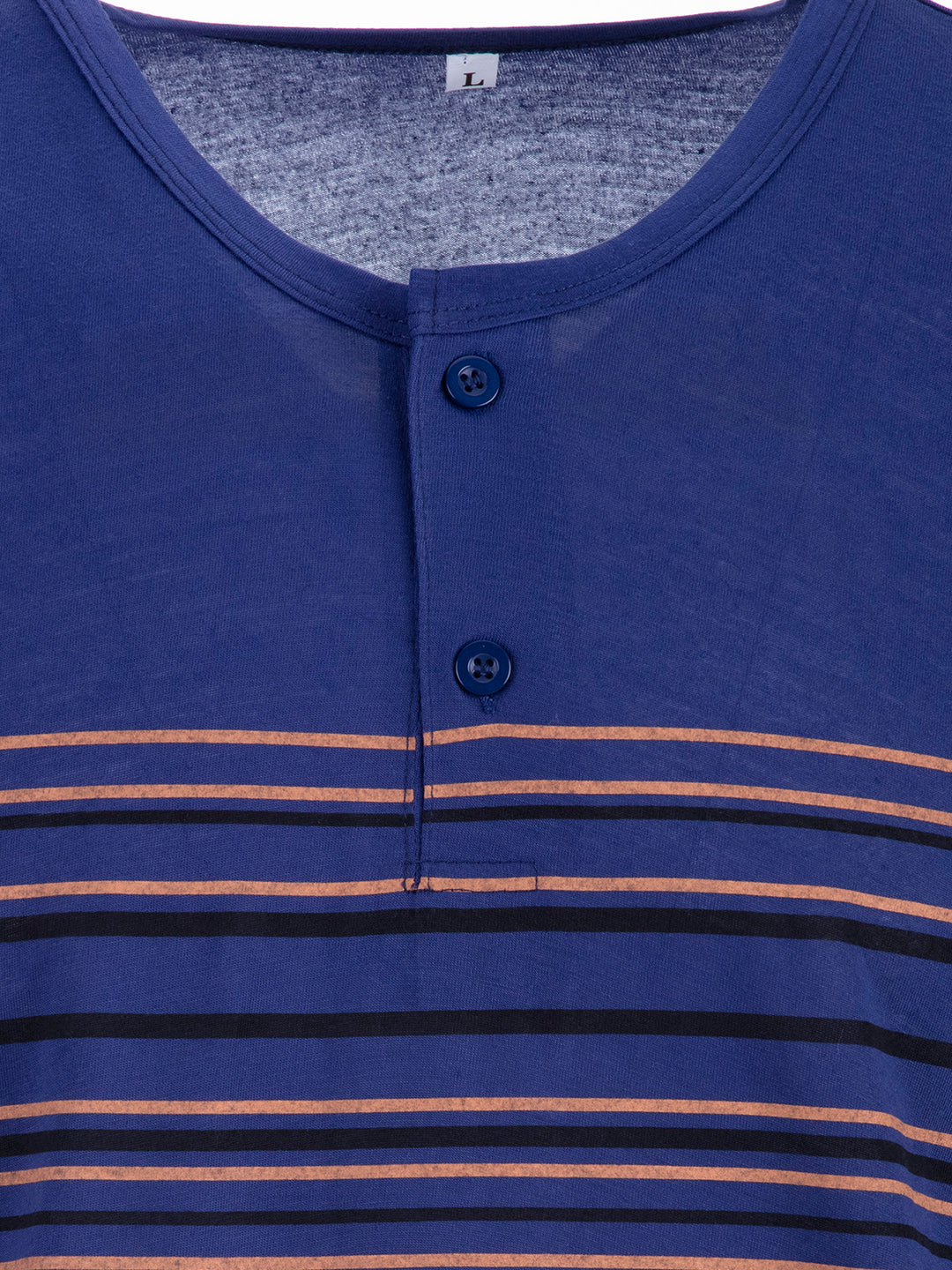 Pajama Set Shorty - Stripe Buttons