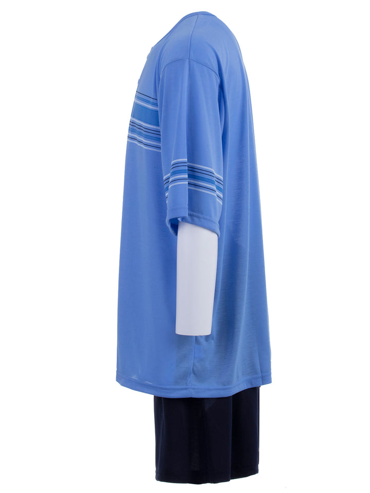 Pyjama Set Shorty - Streifen Köpfe