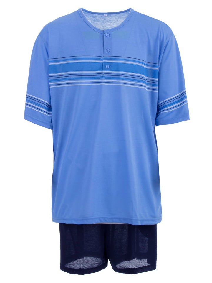 Pyjama Set Shorty - Streifen Köpfe
