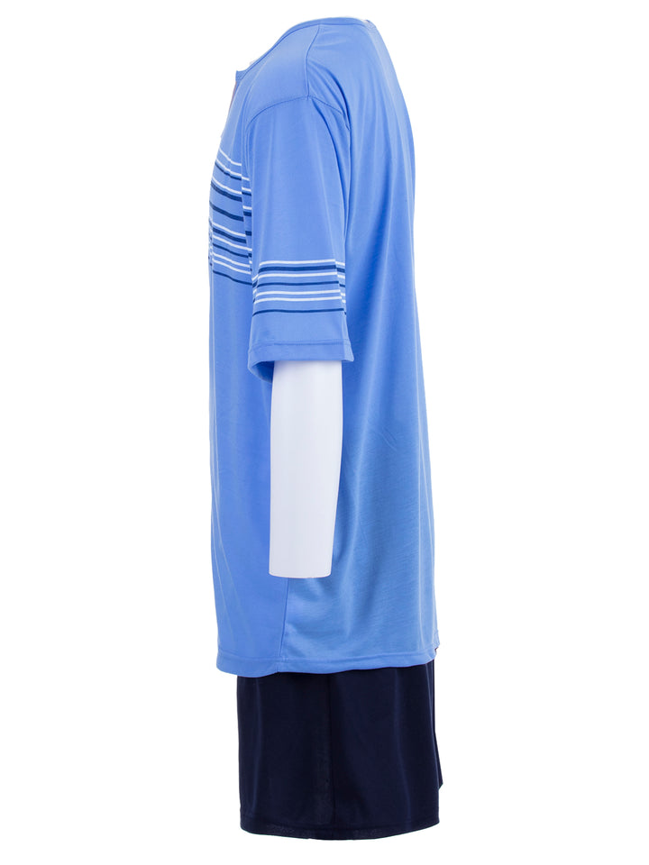 Pyjama Set Shorty - Getreift 3XL-5XL