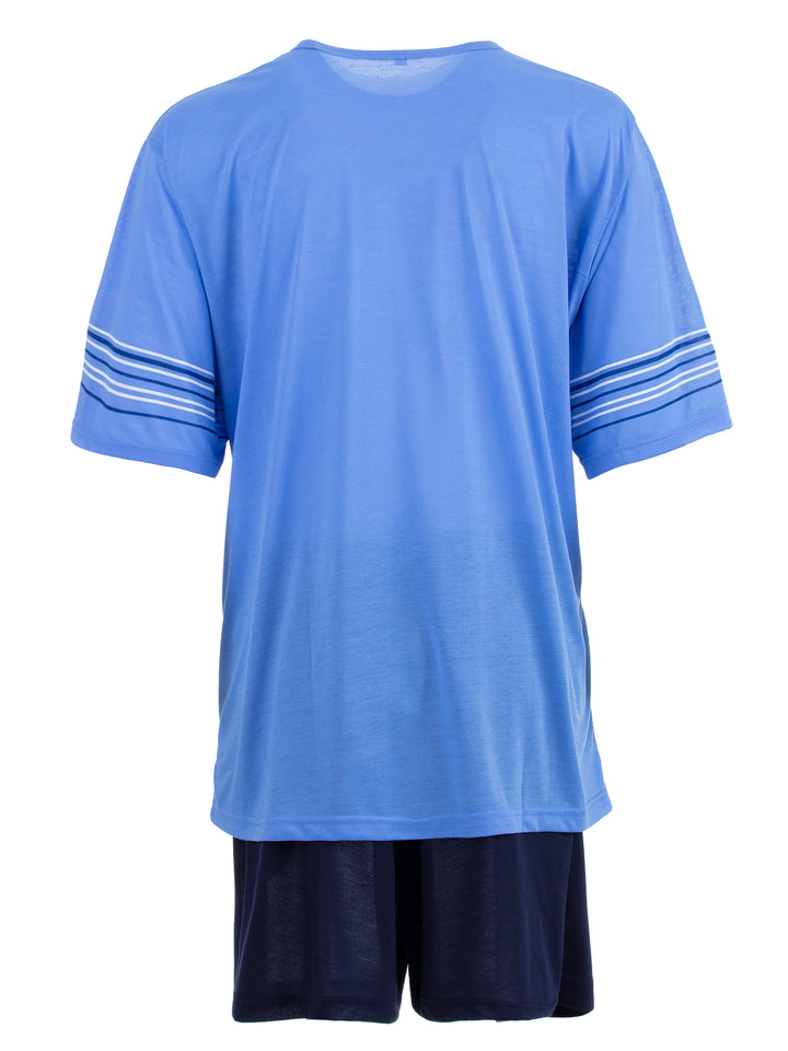 Pyjama Set Shorty - Getreift 3XL-5XL