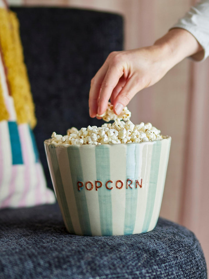 Chip Schale "POPCORN", Blau, Steingut, Ø17,5 cm