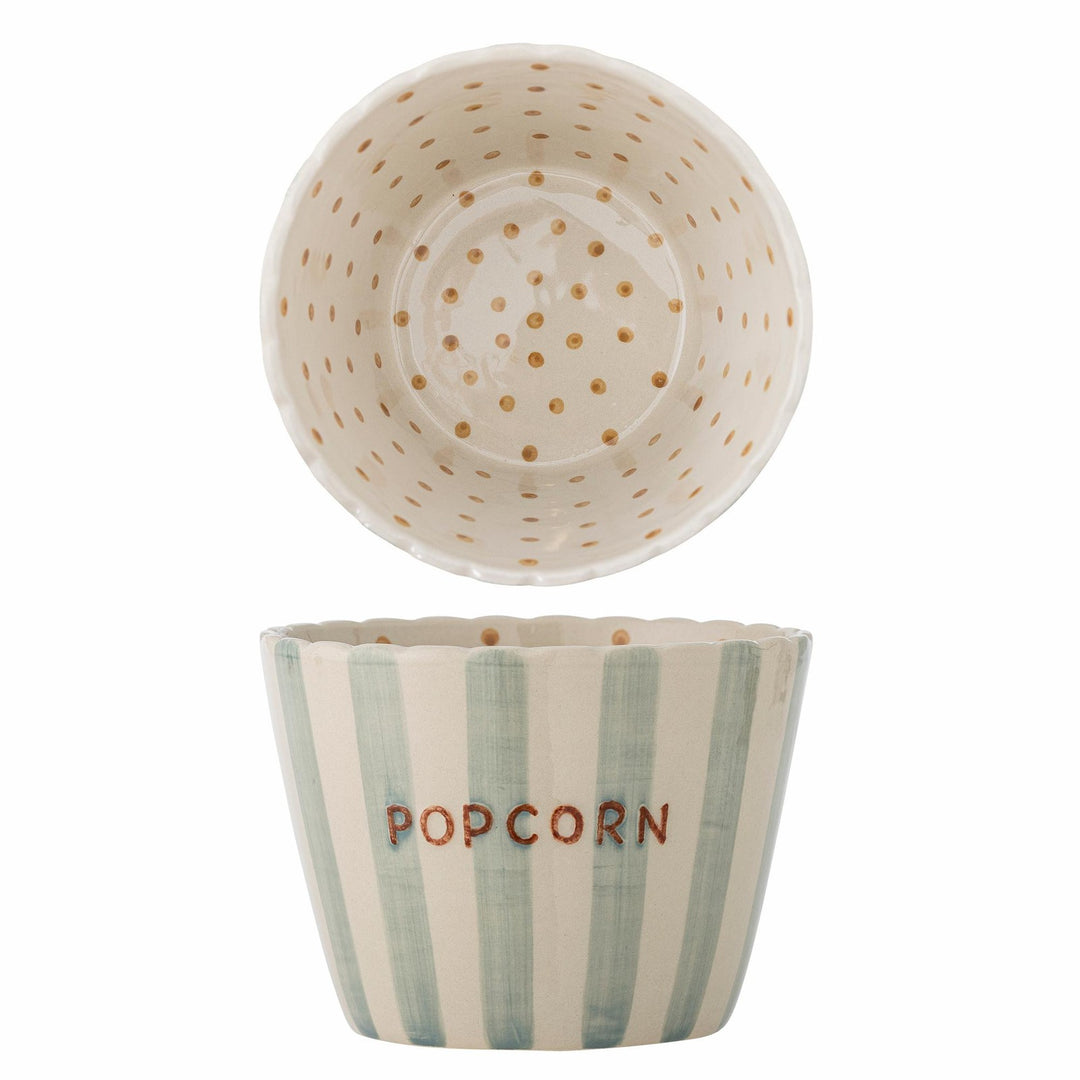 Chip Schale "POPCORN", Blau, Steingut, Ø17,5 cm