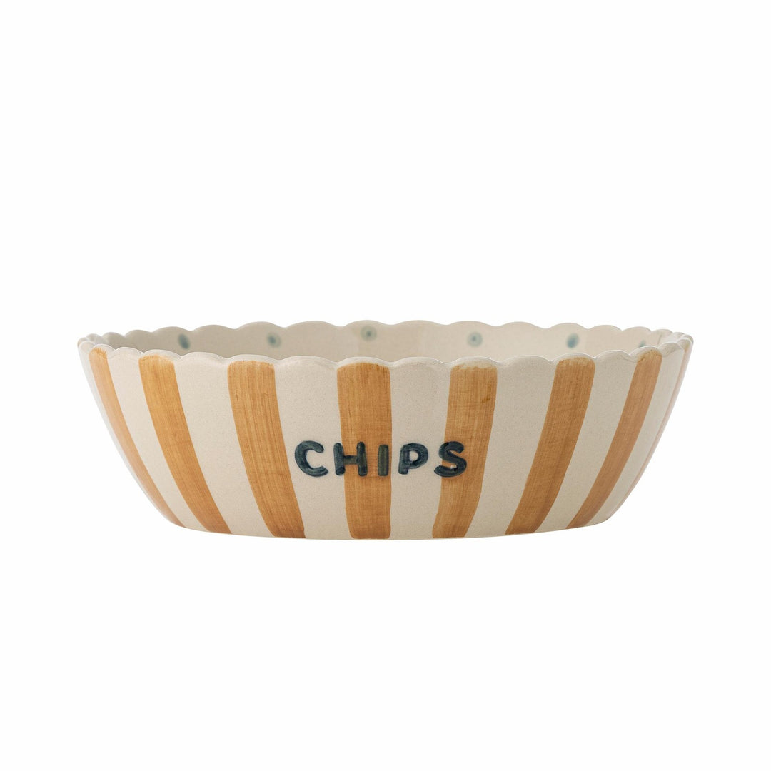 Chip Schale "CHIPS", Gelb, Steingut, Ø24 cm