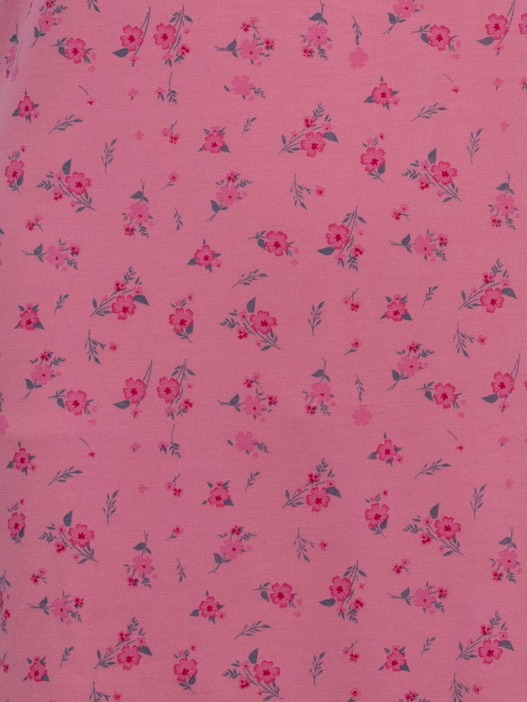 Nachthemd Kurzarm -  Rüsche mit Blumen