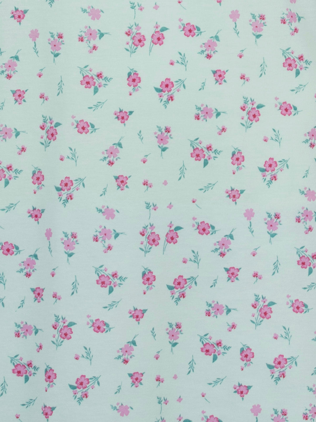 Nachthemd Kurzarm -  Rüsche mit Blumen