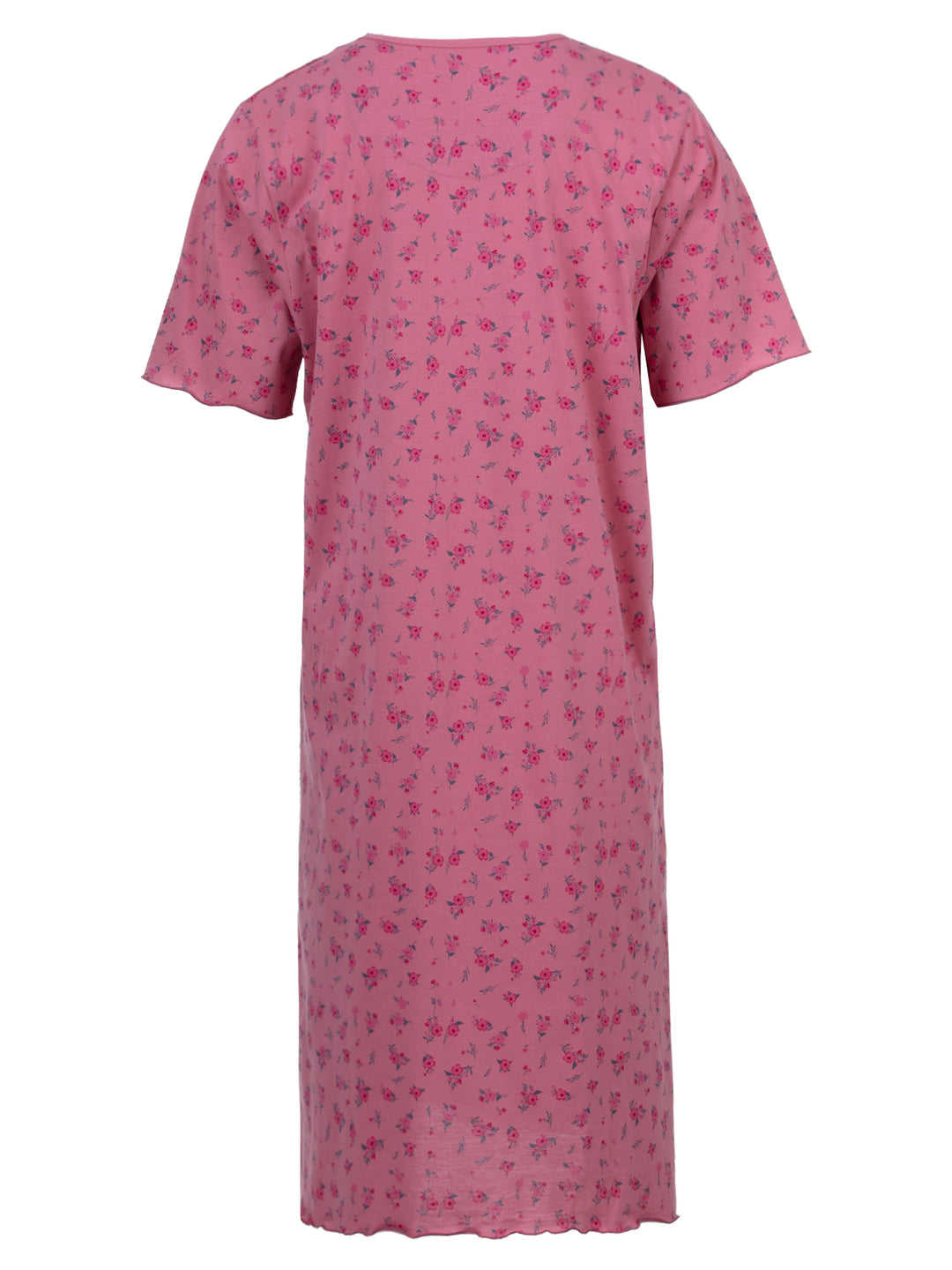 Nachthemd Kurzarm -  Rüsche mit Blumen