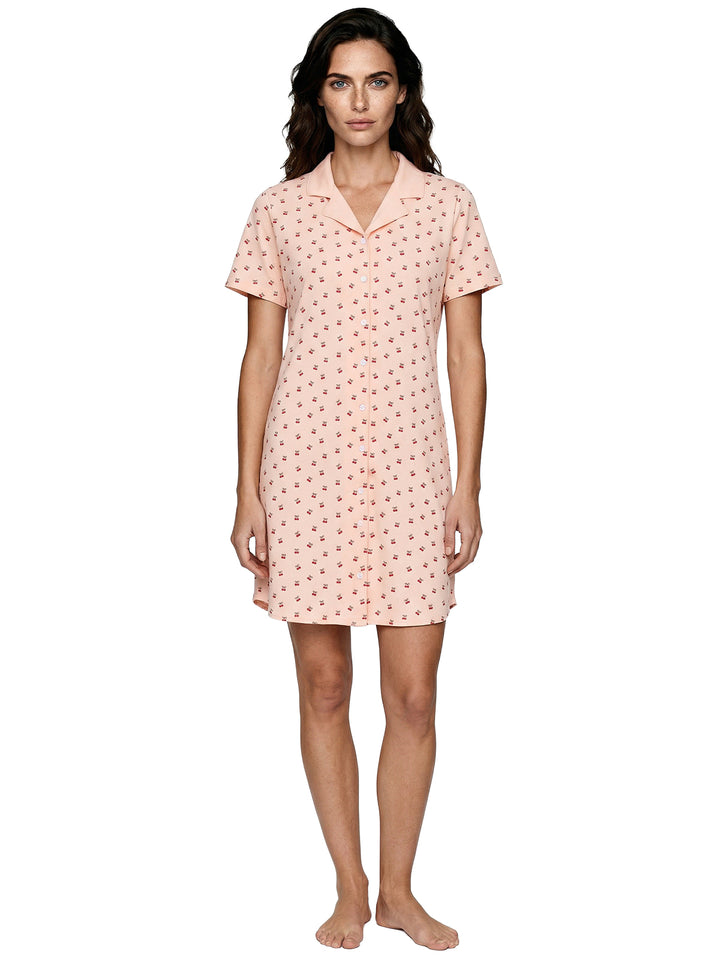 Nachthemd Kurzarm - Milla Kirsche