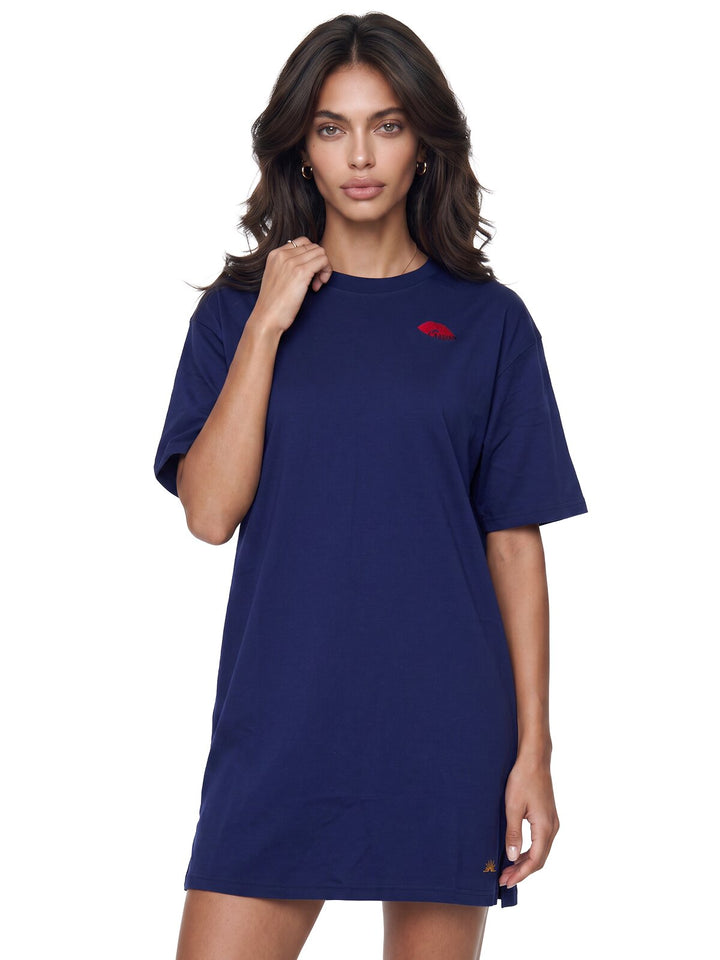 Oversized Schlafshirt - Olivia 1/2 Arm mit Stickerei