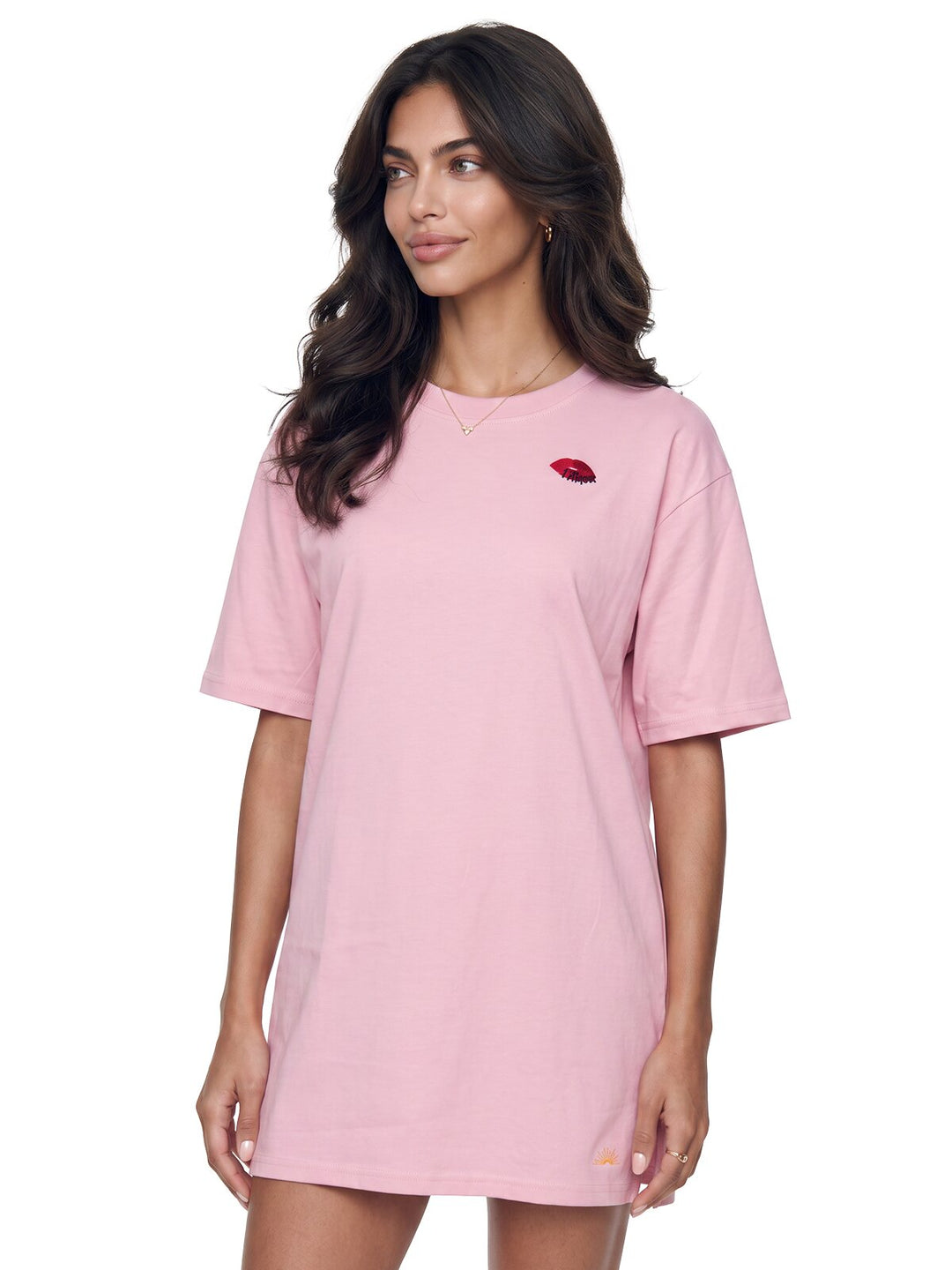 Oversized Schlafshirt - Olivia 1/2 Arm mit Stickerei