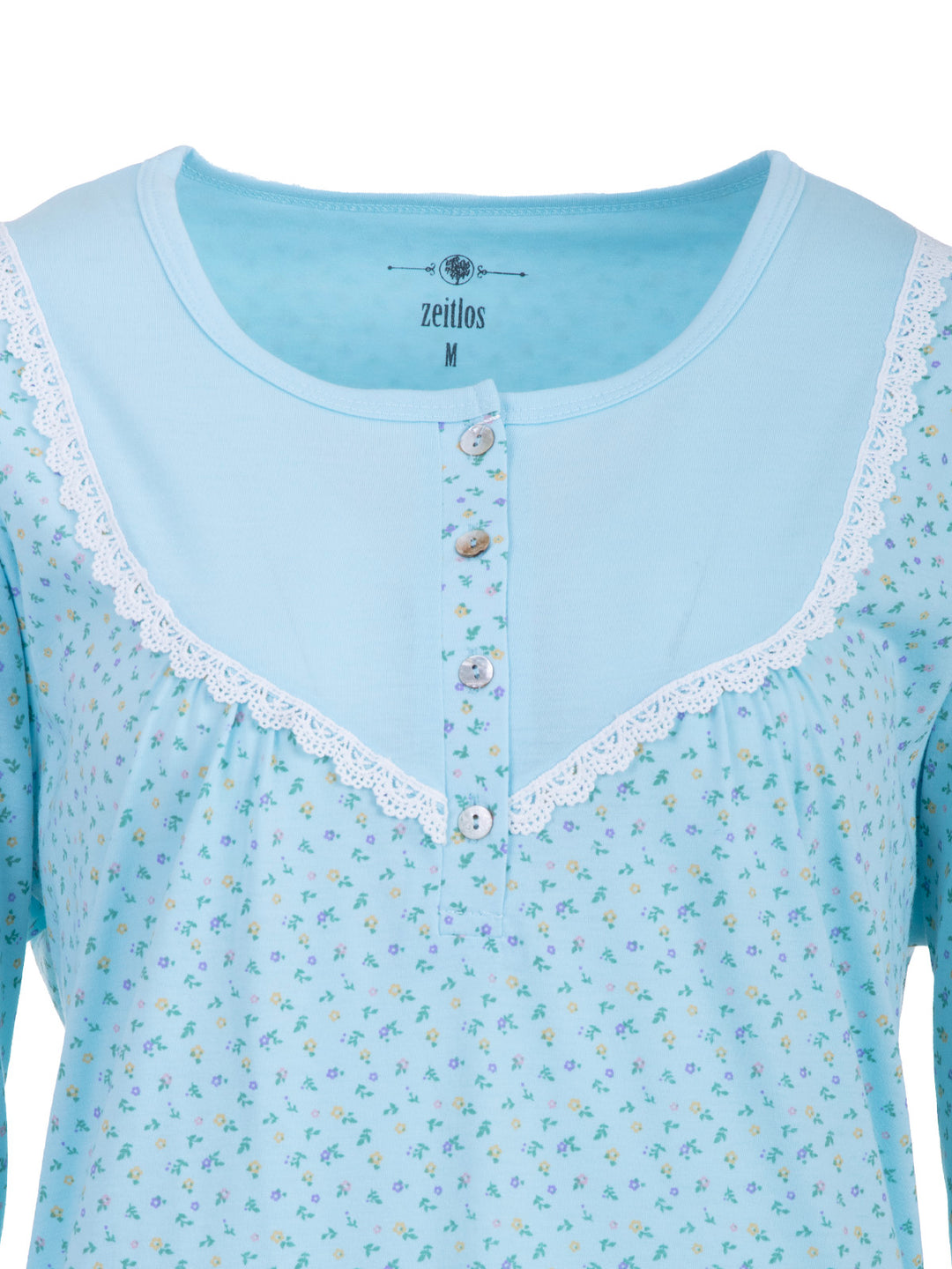 Nachthemd Langarm - Mille Fleur Spitze