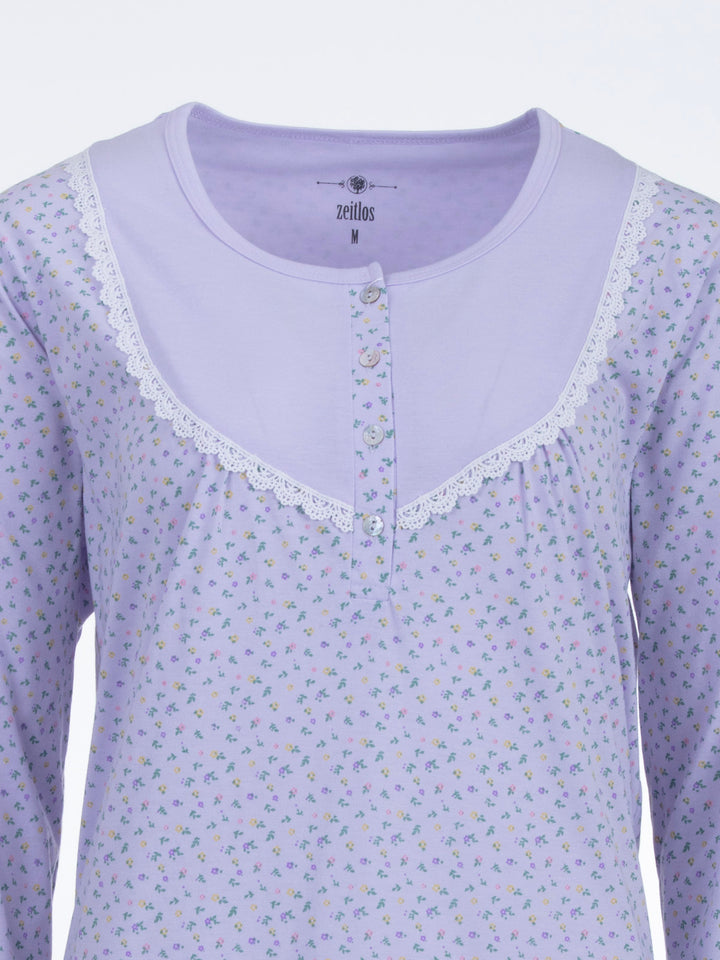 Nachthemd Langarm - Mille Fleur Spitze