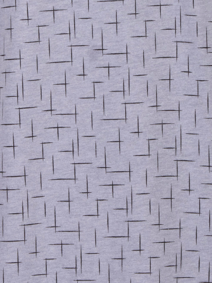 Long-sleeved nightdress - striped pattern