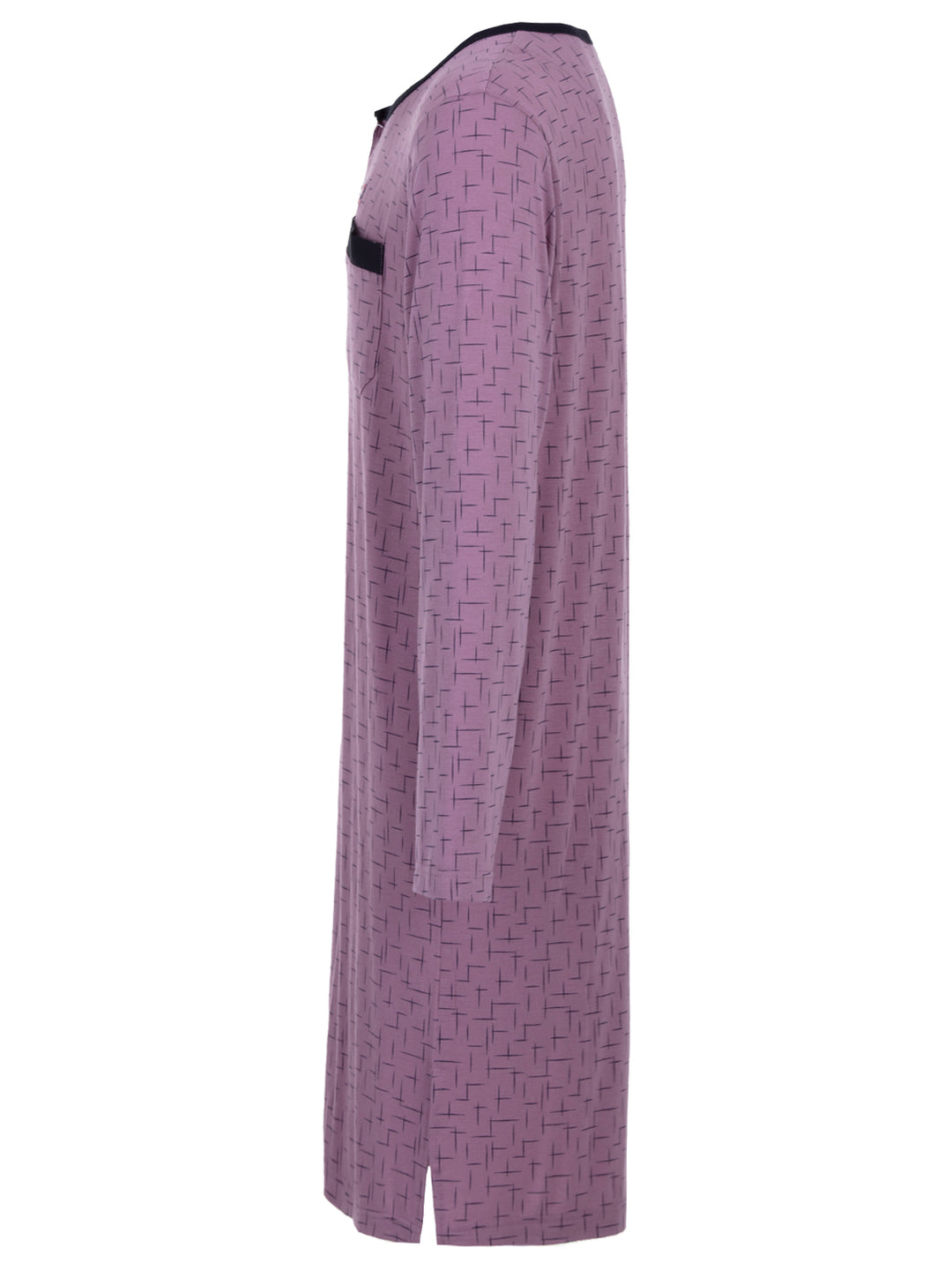 Long-sleeved nightdress - striped pattern