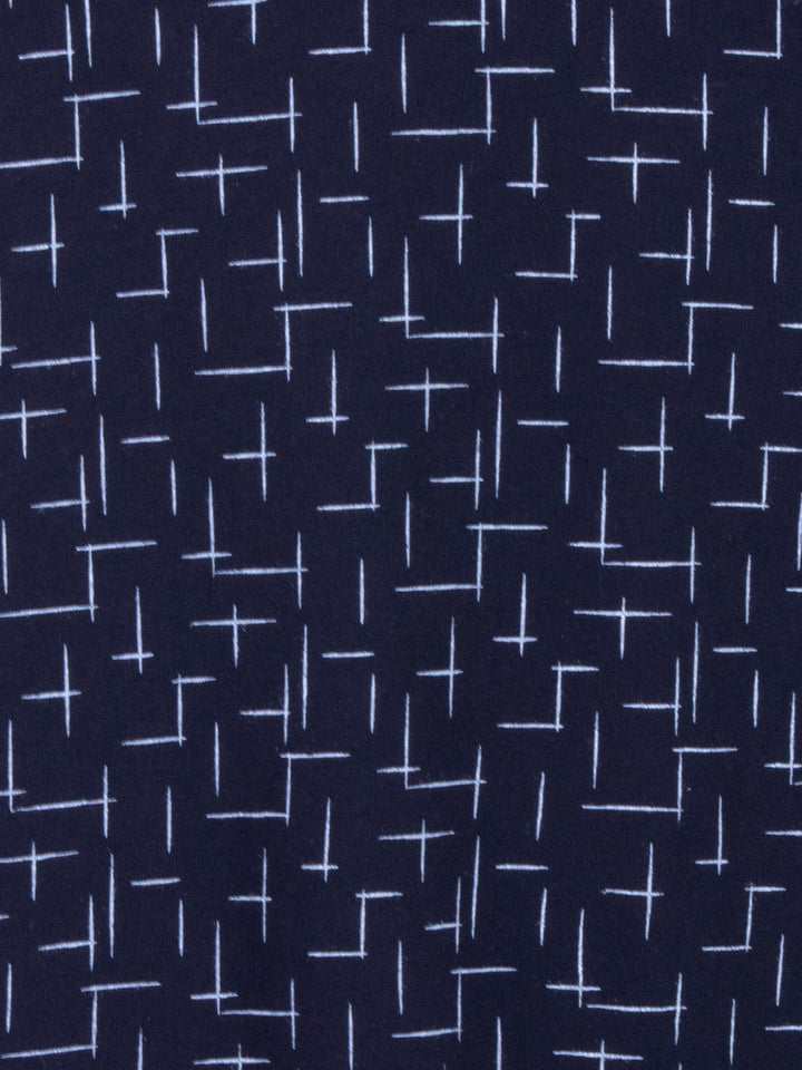 Long-sleeved nightdress - striped pattern