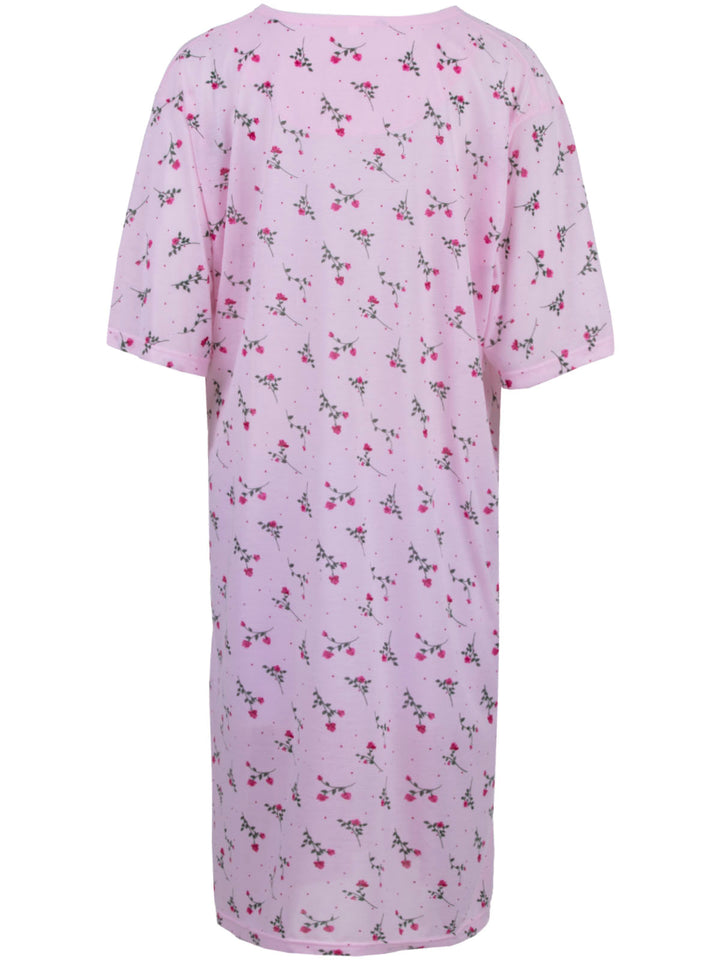 Nightgown Short Sleeve - 3XL-6XL Flowers