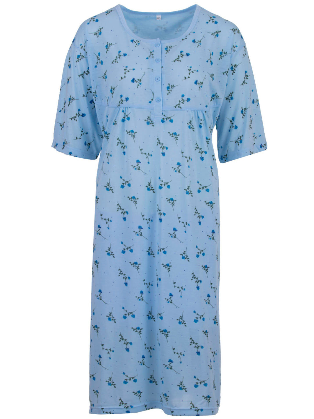 Nightgown Short Sleeve - 3XL-6XL Flowers