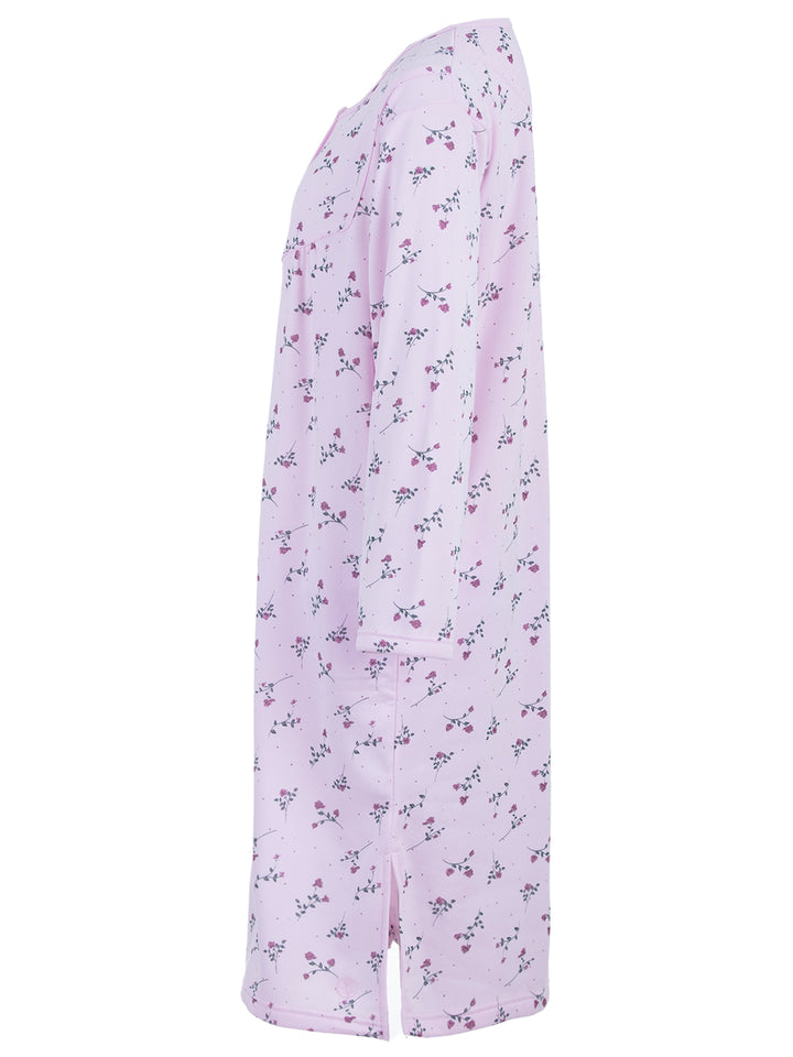 Thermo Nachthemd - Blumen Paspel