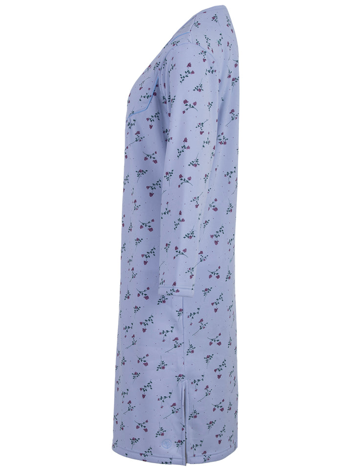 Thermo Nachthemd - Blumen Paspel