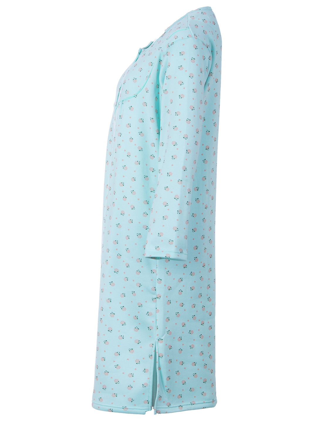 Thermo Nachthemd - Romy mit Rosen und Herzen