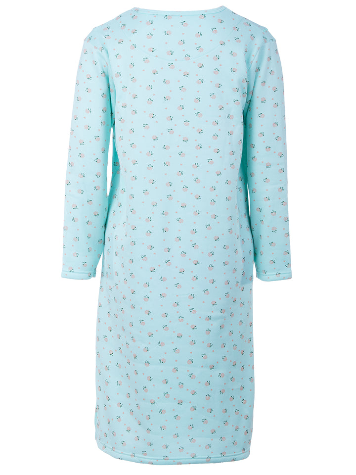 Thermo Nachthemd - Romy mit Rosen und Herzen