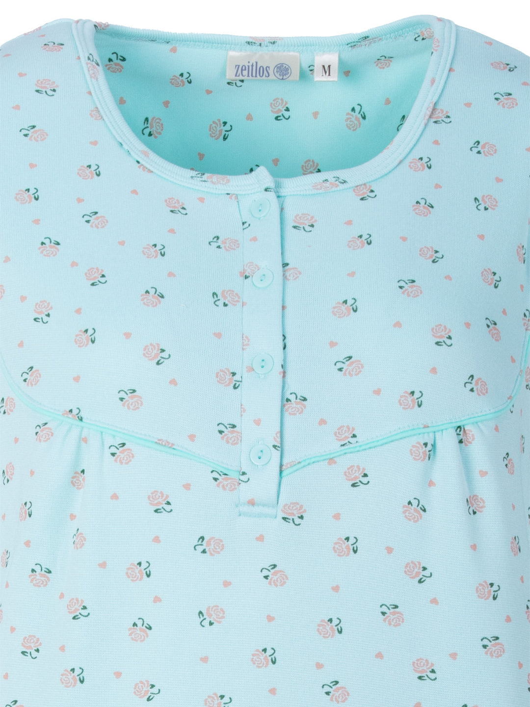 Thermo Nachthemd - Romy mit Rosen und Herzen