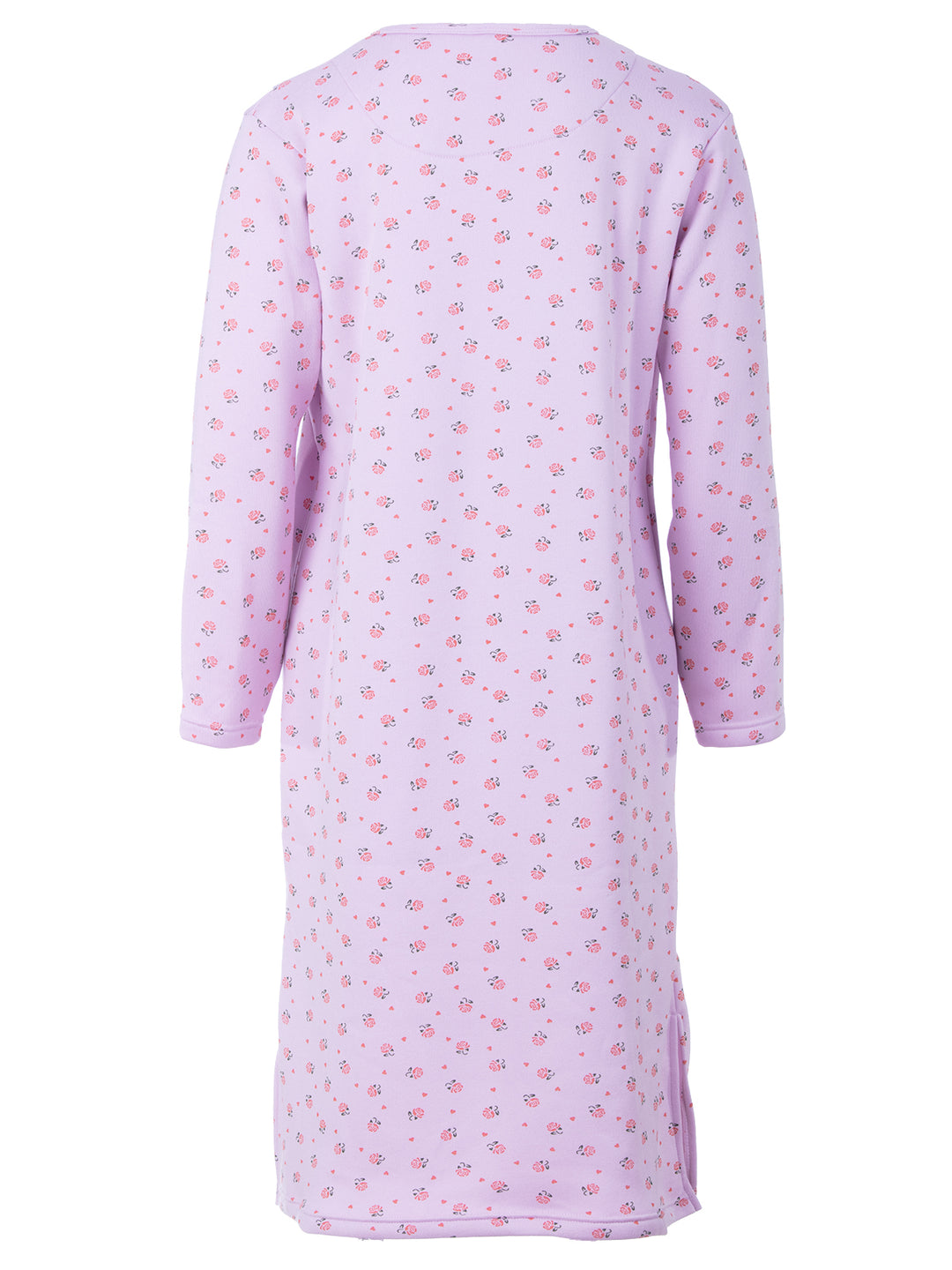 Thermo Nachthemd - Romy mit Rosen und Herzen