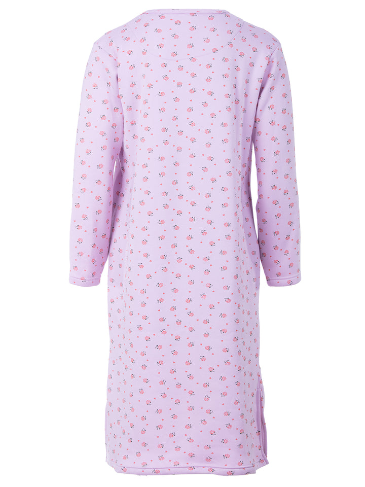 Thermo Nachthemd - Romy mit Rosen und Herzen