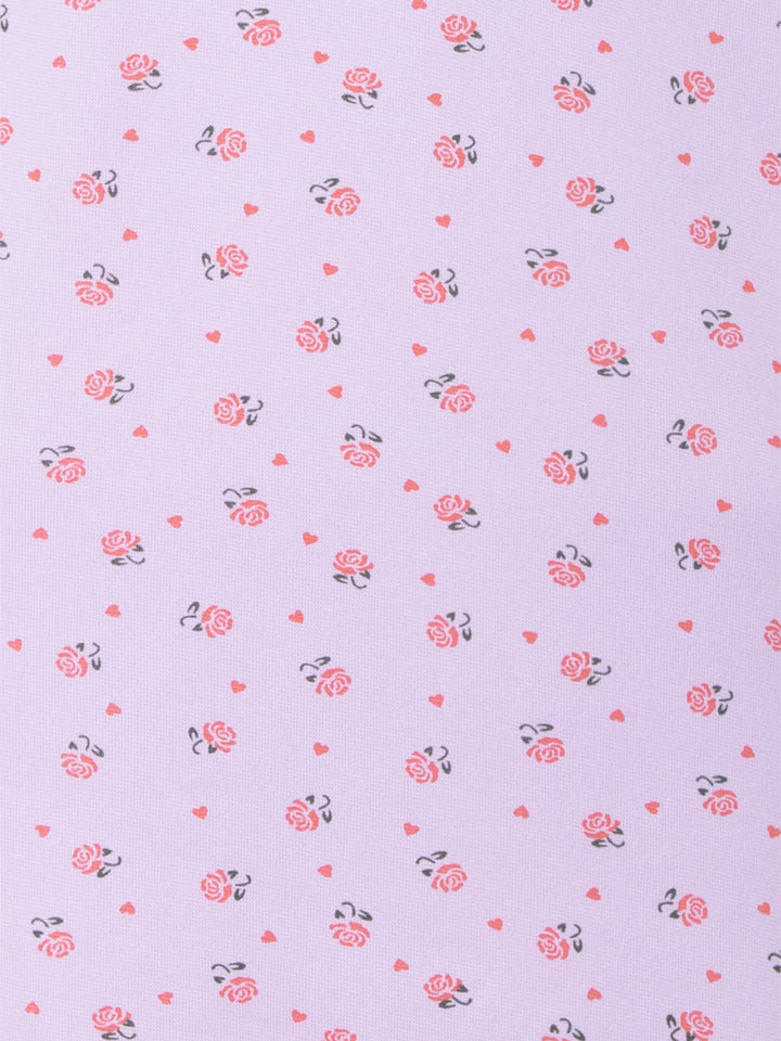 Thermo Nachthemd - Romy mit Rosen und Herzen