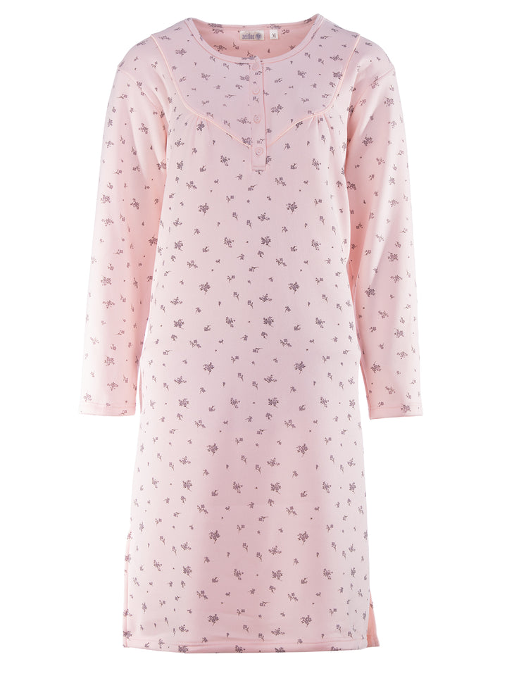 Thermo Nachthemd - Zarten Blüten