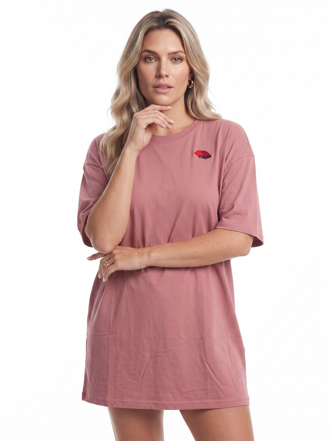 Oversized Schlafshirt - Awa 1/2 Arm mit Stickerei