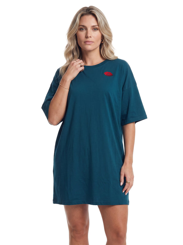 Oversized Schlafshirt - Awa 1/2 Arm mit Stickerei