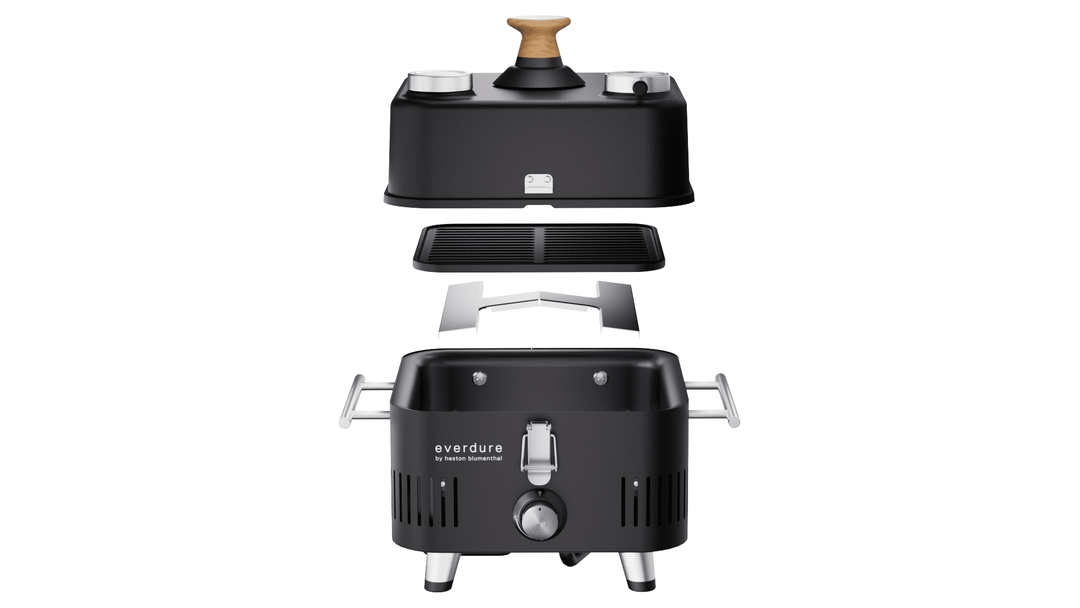 Everdure CUBE ProFlame 360 Tragbarer Gasgrill mit Garhaube